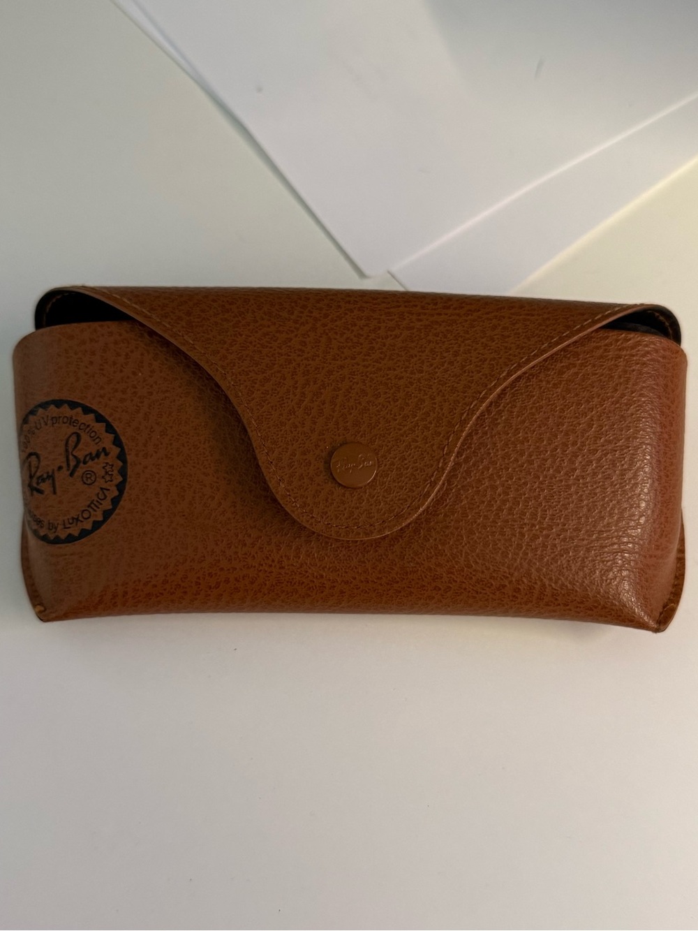 Brown Leather Ray-Ban Eyewear Case